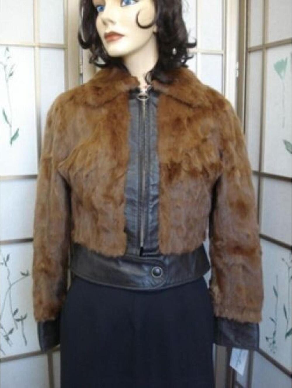 PRE-OWNED SQUIRREL FUR COAT FOR WOMEN SZ 2